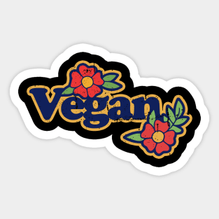 Retro Vegan Sticker